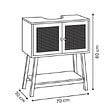 5 FIVE SIMPLY SMART - Meuble sous-lavabo Cane marron - vignette