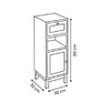 5 FIVE SIMPLY SMART - Meuble bas 1 porte 1 niveau Cane marron - vignette