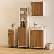5 FIVE SIMPLY SMART - Meuble bas 1 porte 2 niveaux Come bois et effet marbre - vignette