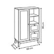 5 FIVE SIMPLY SMART - Meuble de salle de bain 1 porte Cane marron - vignette