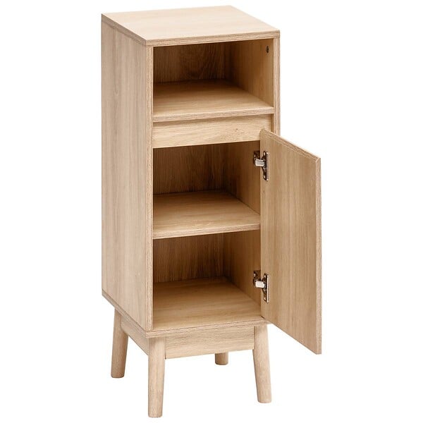 5 FIVE SIMPLY SMART - Meuble de salle de bain Abana 1 porte bois clair - large