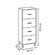 5 FIVE SIMPLY SMART - Meuble de salle de bain Come 4 tiroirs bois et effet marbre - vignette