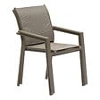 HESPERIDE - Fauteuil de jardin empilable Essentia noisette/café - vignette