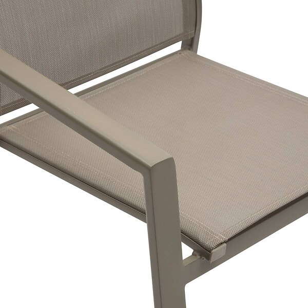 HESPERIDE - Fauteuil de jardin empilable Essentia noisette/café - large