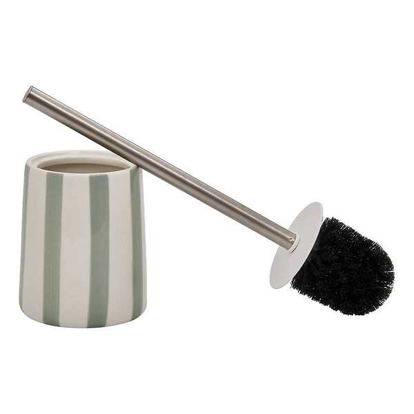 5 FIVE SIMPLY SMART - Brosse wc Strio rayures vert céladon - large