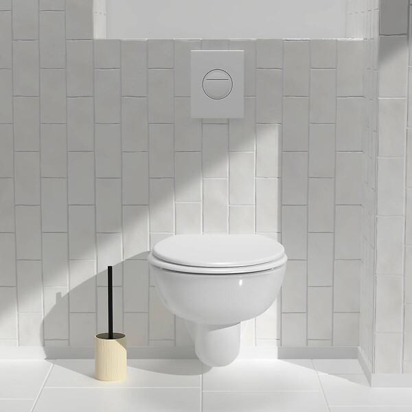 5 FIVE SIMPLY SMART - Brosse WC striée beige - large