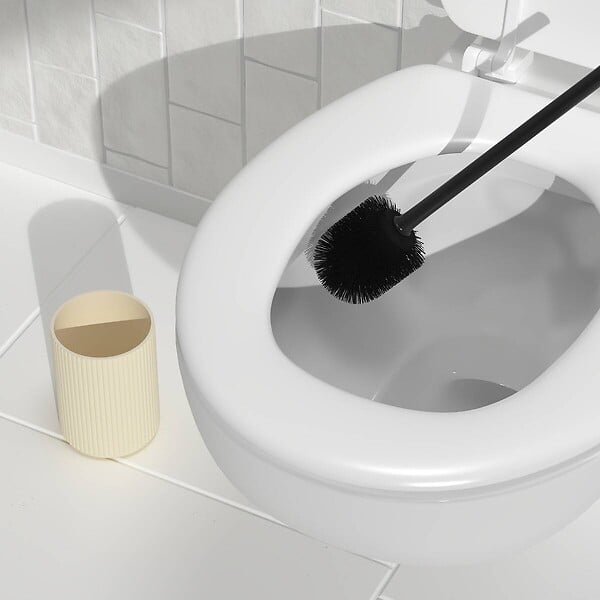 5 FIVE SIMPLY SMART - Brosse WC striée beige - large
