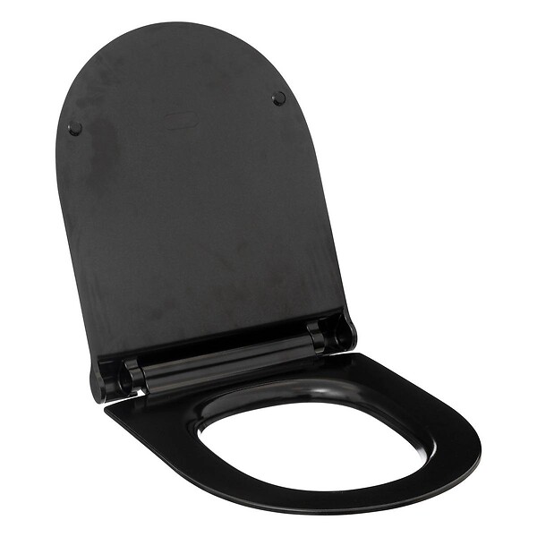 5 FIVE SIMPLY SMART - Abattant WC ultra fin noir - large