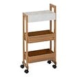 5 FIVE SIMPLY SMART - Desserte 3 niveaux Come L20cm bois et effet marbre - vignette