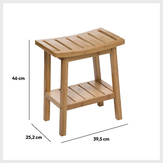 5 FIVE SIMPLY SMART - Tabouret rangement bambou - large