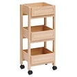 5 FIVE SIMPLY SMART - Desserte Cane 3 niveaux bois clair - vignette