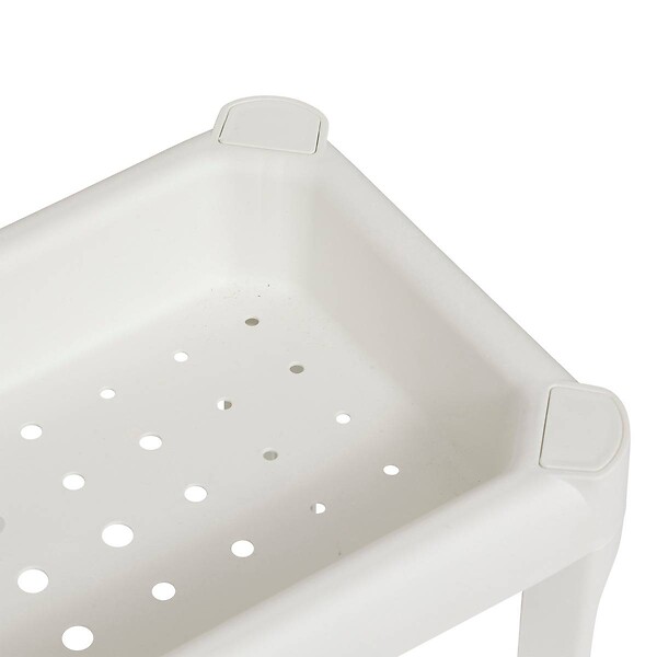5 FIVE SIMPLY SMART - Desserte à roulettes 3 niveaux blanc H70,5cm - large