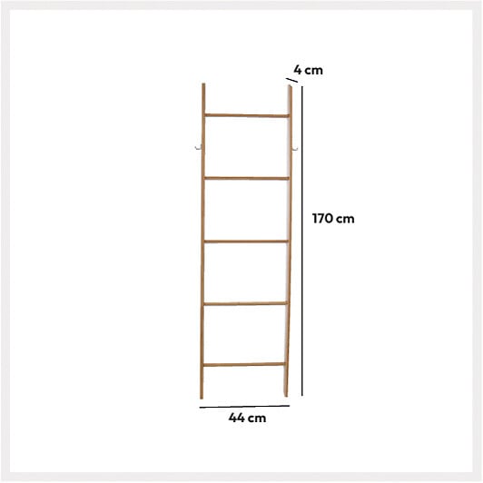 5 FIVE SIMPLY SMART - Échelle porte-serviette bambou 5 niveaux - large