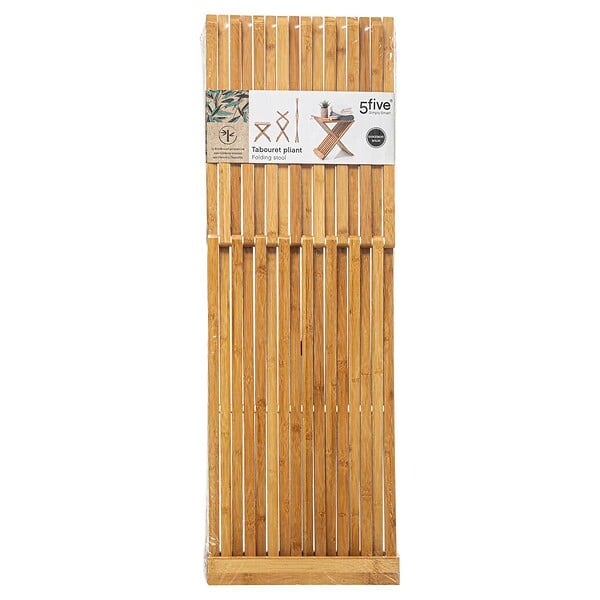 5 FIVE SIMPLY SMART - Tabouret pliant d'appoint bambou - large