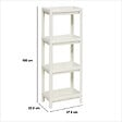5 FIVE SIMPLY SMART - Étagère 4 niveaux en plastique blanc - vignette