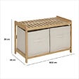 5 FIVE SIMPLY SMART - Banc de rangement "Tidy Box" avec 2 paniers en bambou marron 66,8x35cm - vignette