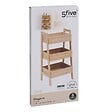 5 FIVE SIMPLY SMART - Etagère Cane 3 niveaux H80cm bois clair - vignette