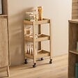 5 FIVE SIMPLY SMART - Desserte 3 niveaux Abana bois clair - vignette