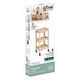 5 FIVE SIMPLY SMART - Desserte 3 niveaux Abana bois clair - vignette