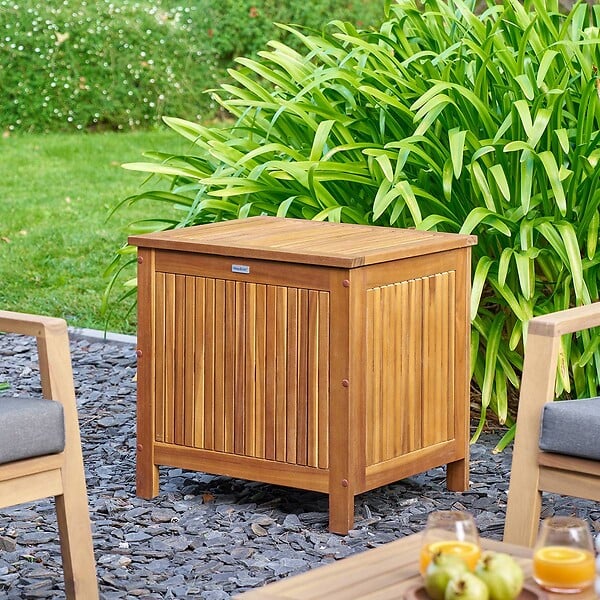 HESPERIDE - Coffre de rangement 100L beige acacia - large