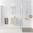 AURLANE - Meuble Lave Mains MINI 40x50x22 cm - Gris et Blanc - vignette
