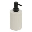 5 FIVE SIMPLY SMART - Lot distributeur de savon et gobelet strié beige - vignette