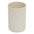 5 FIVE SIMPLY SMART - Lot distributeur de savon et gobelet strié beige - vignette