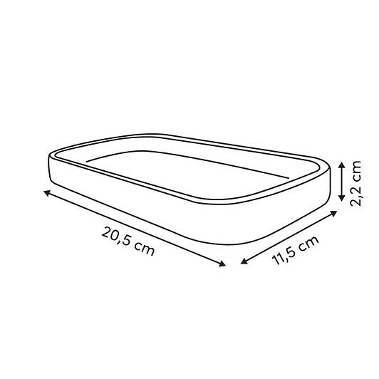 5 FIVE SIMPLY SMART - Plateau Cloudy 20,5 x 11,5 x 2,2 cm blanc - large