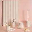 5 FIVE SIMPLY SMART - Porte-savon Strio rayures rose blé H3cm - vignette