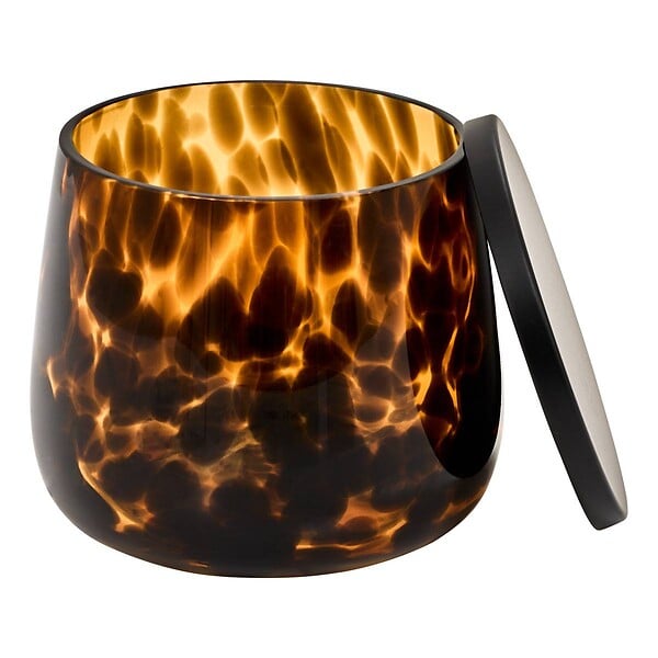 5 FIVE SIMPLY SMART - Pot à cotons en verre Dotty flammes marron - large