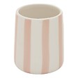 5 FIVE SIMPLY SMART - Porte-brosse à dents Strio rayures rose blé H10cm - vignette
