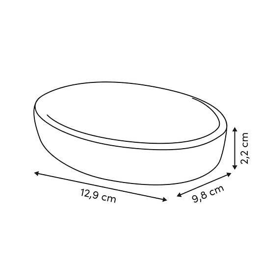 5 FIVE SIMPLY SMART - Porte-savon Strio rayures vert céladon H3cm - large