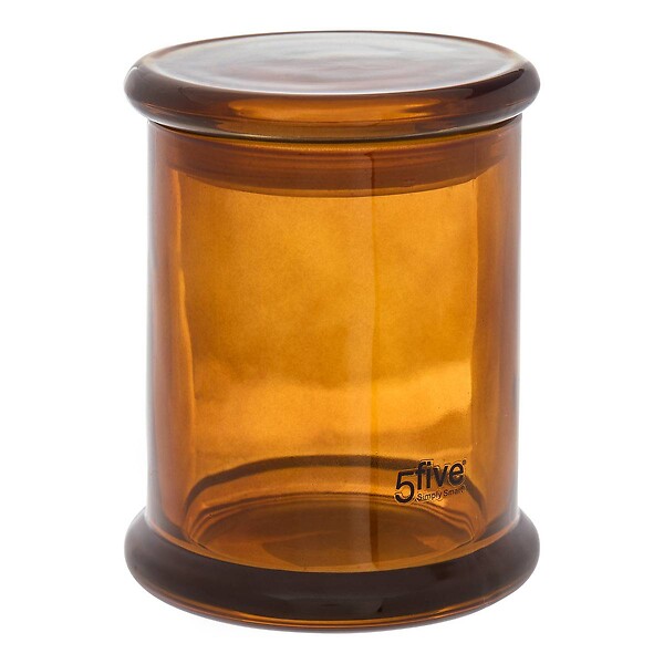 5 FIVE SIMPLY SMART - Pot rangement à cotons verre teinté marron - large