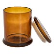 5 FIVE SIMPLY SMART - Pot rangement à cotons verre teinté marron - vignette