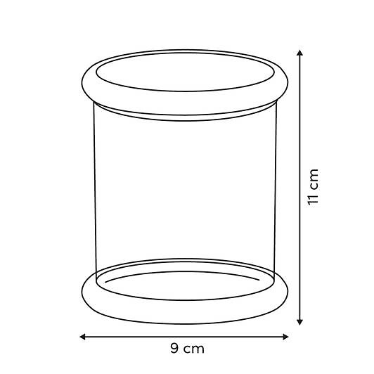 5 FIVE SIMPLY SMART - Pot rangement à cotons verre teinté marron - large