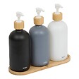 5 FIVE SIMPLY SMART - Lot de 3 distributeurs de savon 500 ml avec plateau bambou - vignette