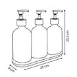5 FIVE SIMPLY SMART - Lot de 3 distributeurs de savon 500 ml avec plateau bambou - vignette