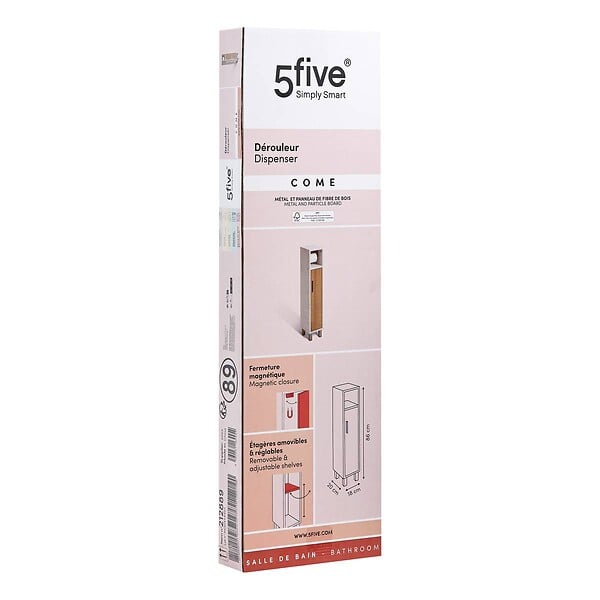 5 FIVE SIMPLY SMART - Dérouleur WC 1 porte Come bois et effet marbre - large