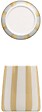 5 FIVE SIMPLY SMART - Porte-brosse à dents Strio rayures orange blé H10cm - vignette
