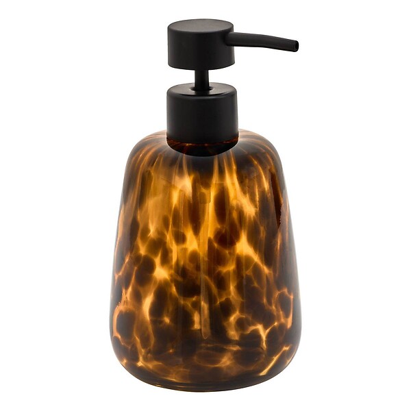 5 FIVE SIMPLY SMART - Distributeur de savon en verre Dotty 400ml flammes marron - large