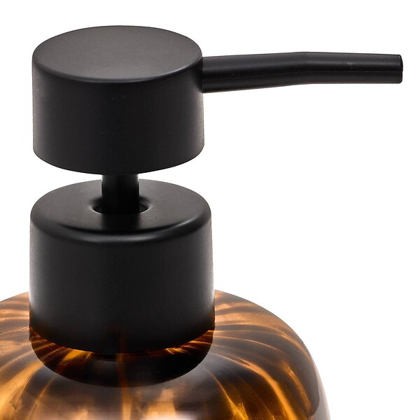 5 FIVE SIMPLY SMART - Distributeur de savon en verre Dotty 400ml flammes marron - large