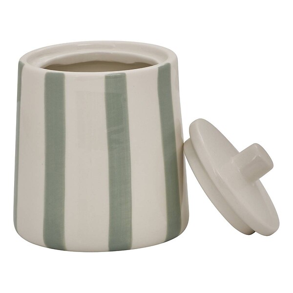 5 FIVE SIMPLY SMART - Pot à cotons Strio 10,2 x 12,8 cm vert - large
