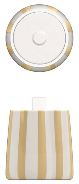 5 FIVE SIMPLY SMART - Pot à cotons Strio 10,2 x 12,8 cm jaune - large
