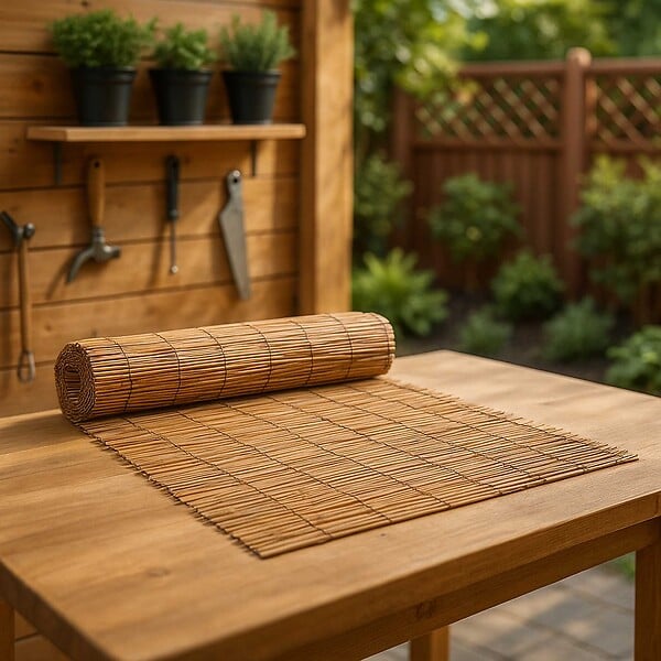 WERKAPRO - Canisse en roseau naturel  1,5 x 10 m - large