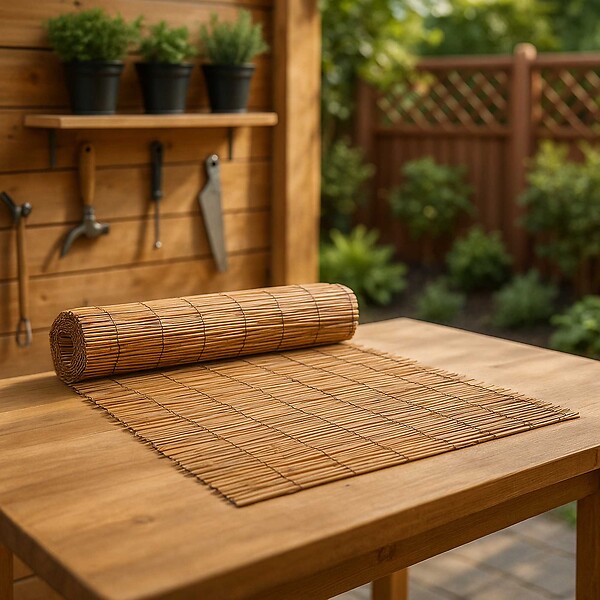 WERKAPRO - Canisse en roseau naturel  1 x 10 m - large