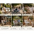 KZ GARDEN - Banc de Jardin 145x49xH74cm - Banc Exterieur Blanc Polypropylène Résitant UV Camping, Terrasse, Jardin Orchidea - vignette
