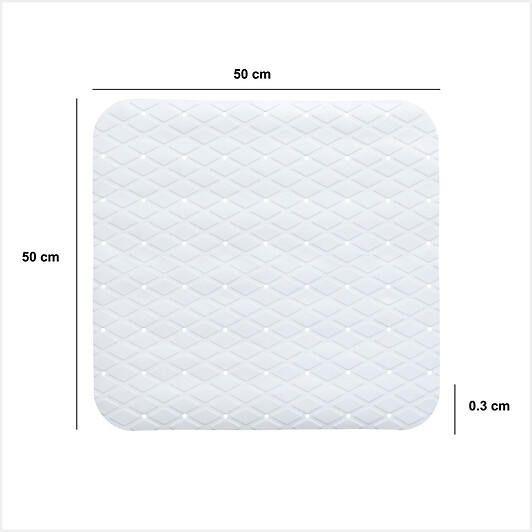 5 FIVE SIMPLY SMART - Fond de douche antidérapant en plastique 50x50cm - large