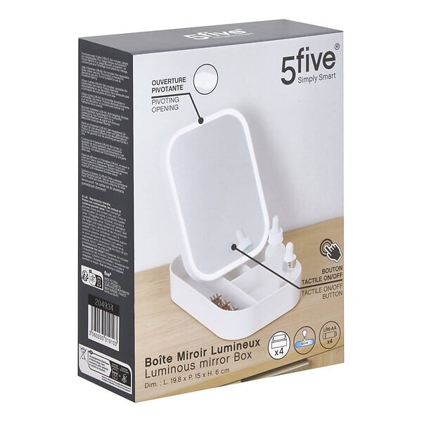 5 FIVE SIMPLY SMART - Miroir lumineux L19,8cm - large