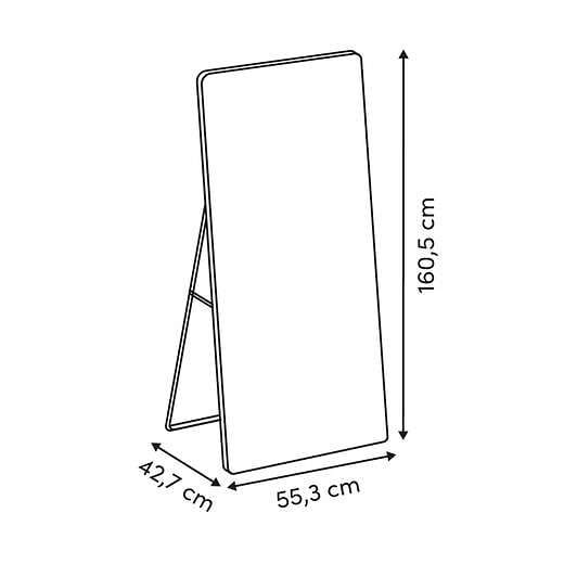 5 FIVE SIMPLY SMART - Miroir pied en métal 160x56cm beige - large