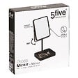 5 FIVE SIMPLY SMART - Miroir "Glass" pivotant noir 30x15,2cm - vignette